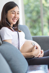 Portrait of a smiling young woman