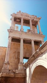 Low angle view of historical building against sky