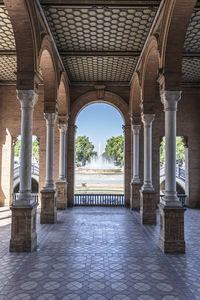 Corridor of historic building