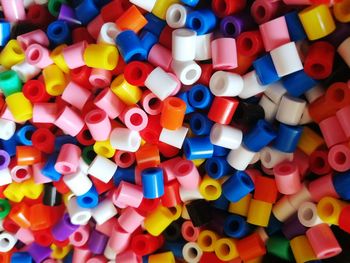 Full frame shot of colorful table