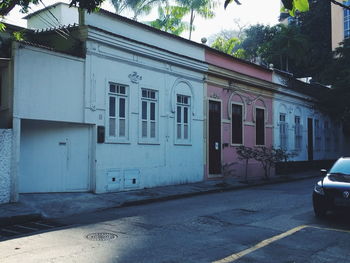 View of buildings along road