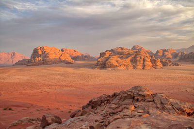 Rock formations in a desert