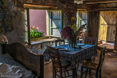 Inside the historical maison de rocher