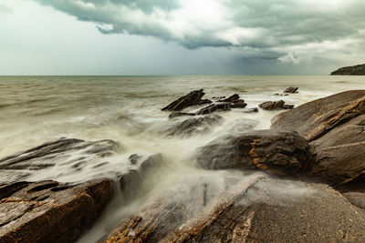 Scenic view of sea against sky