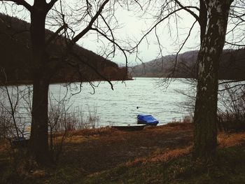 Boats in lake