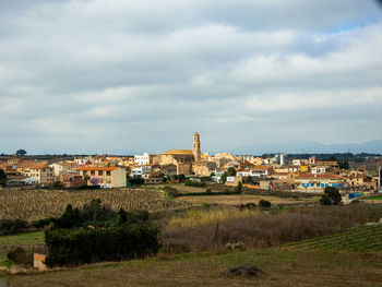 View of the residential district against the sky