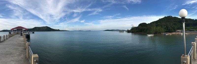 Panoramic view of sea against sky