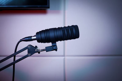 Black microphone is used for podcast activities
