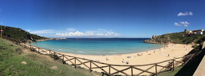 Panoramic view of beach against sky