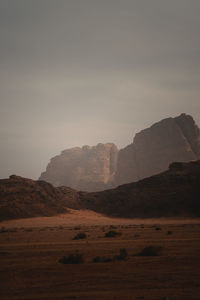 Scenic view of landscape against sky during sunset