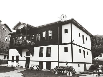 Low angle view of buildings against sky