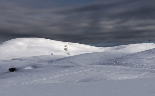 Snow covered mountain against sky