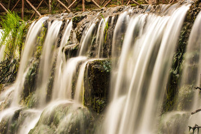 Scenic view of waterfall