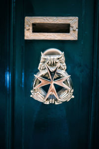 Close-up of door knocker