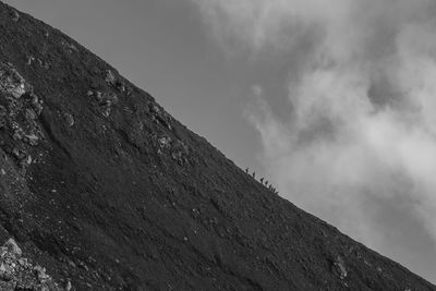 Low angle view of mountain against sky