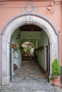 Entrance of archway