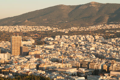 High angle view of townscape