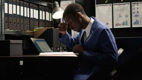 Young man using mobile phone