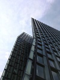 Low angle view of modern building against sky