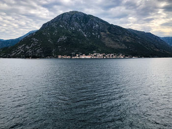 Scenic view of lake against mountains
