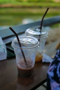 Close-up of drink on table