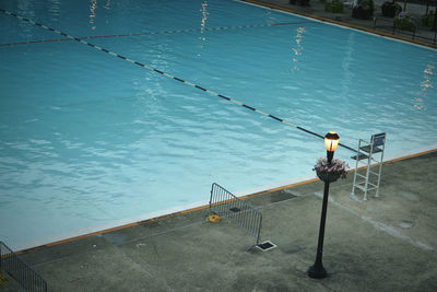 High angle view of pool without human.