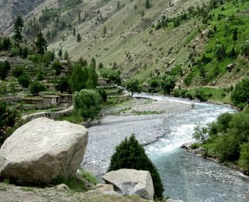 River flowing through rocks