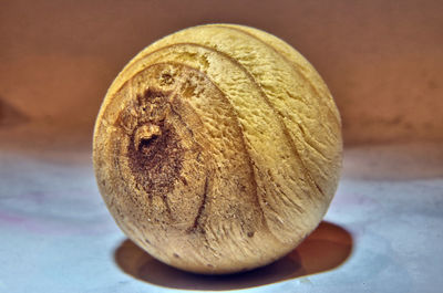 Close-up of lemon on table