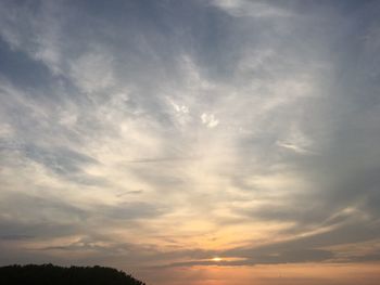 Low angle view of sky during sunset