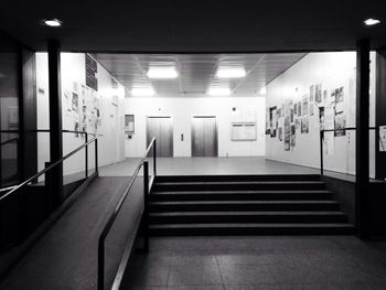 Empty corridor of subway station