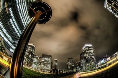 Illuminated cityscape at night