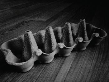 High angle view of bread on table