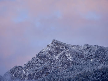 Low angle view of rock formation against sky