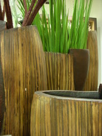 Close-up of empty chair on table