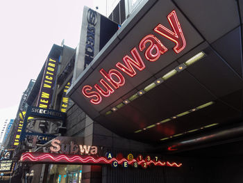 Low angle view of sign board