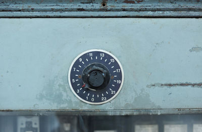 Close-up of gauge