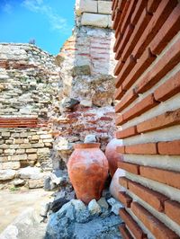 Stone wall of old building