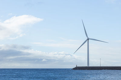 Electricity wind generators at gran canaria island. renewable energy and environment concept