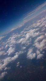 Aerial view of clouds in sky