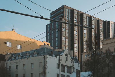 Low angle view of buildings against sky