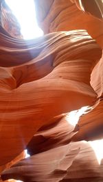 Low angle view of rock formation