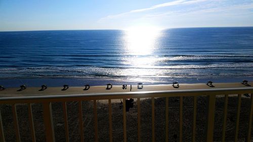 View of calm blue sea against the sky