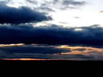 Scenic view of dramatic sky during sunset