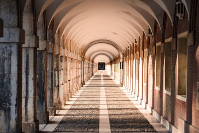 Empty corridor of building