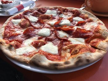 Close-up of pizza