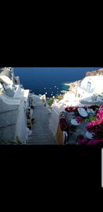 Panoramic view of beach and sea against clear sky