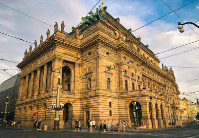 Low angle view of historical building - national theatre, prague