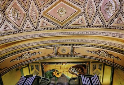 Low angle view of ceiling of building