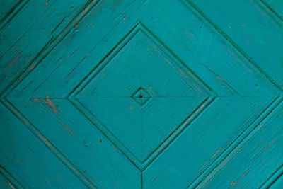 Full frame shot of blue wooden door