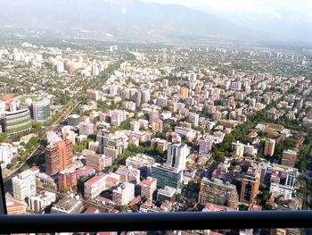Aerial view of cityscape against sky